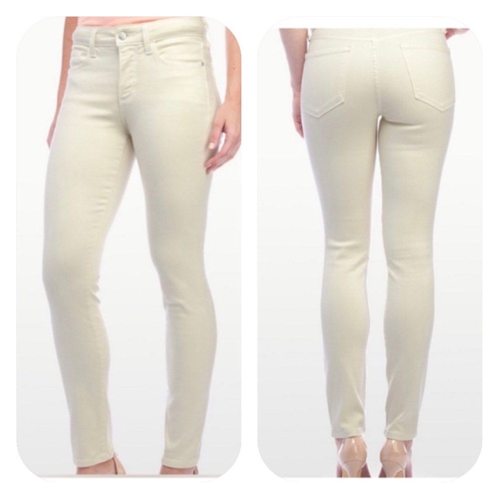 {NYDJ} Alina Legging Skinny Jeans Lift Tuck Technology in Cream - Women's 8